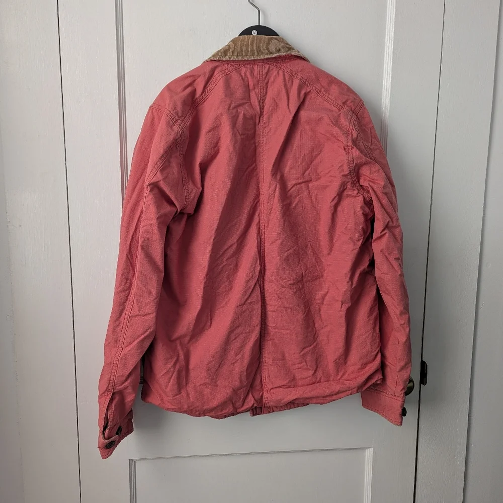 Abercrombie & Fitch Barn Jacket Corduroy Collar Flannel Lined Size Medium Men's - Picture 5 of 9